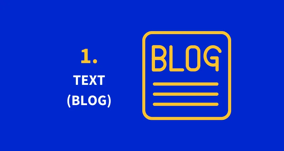 Text (Blog) ist ein Content Format