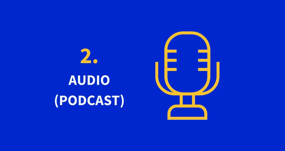 Audio ist ein weiteres Content Format