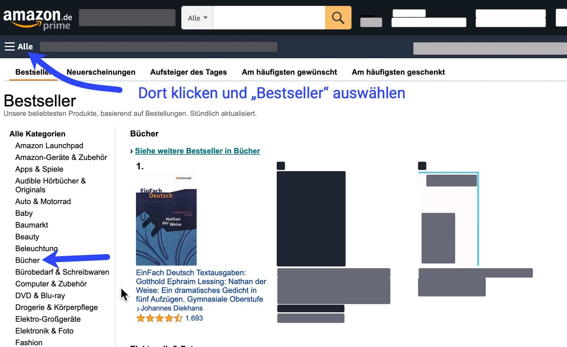 Amazon nach Keyword durchsuchen