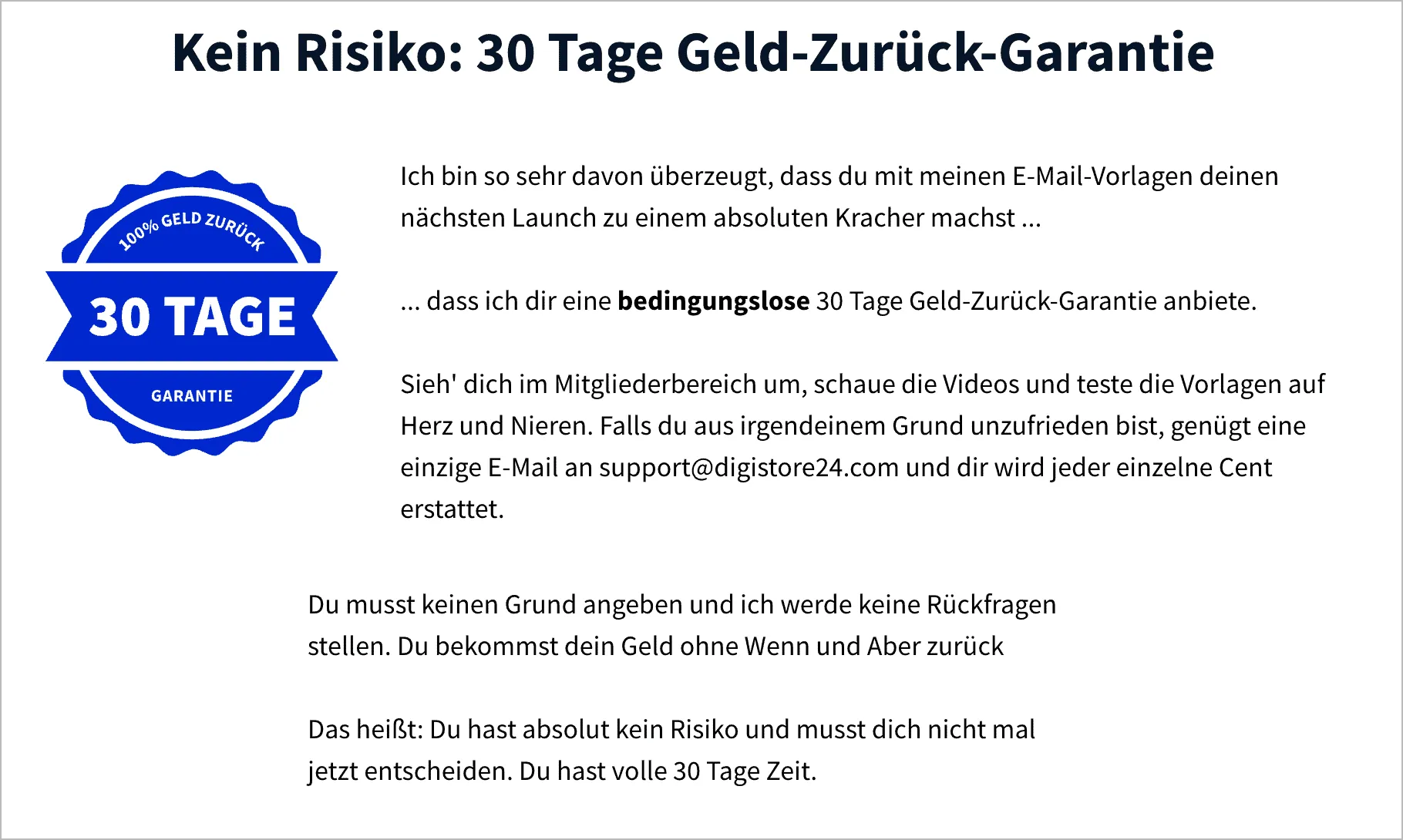 Geld-zürock-Garantie