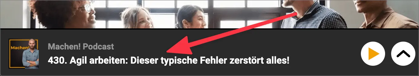 Podcast Einbindung über Pop-up auf der Homepage 