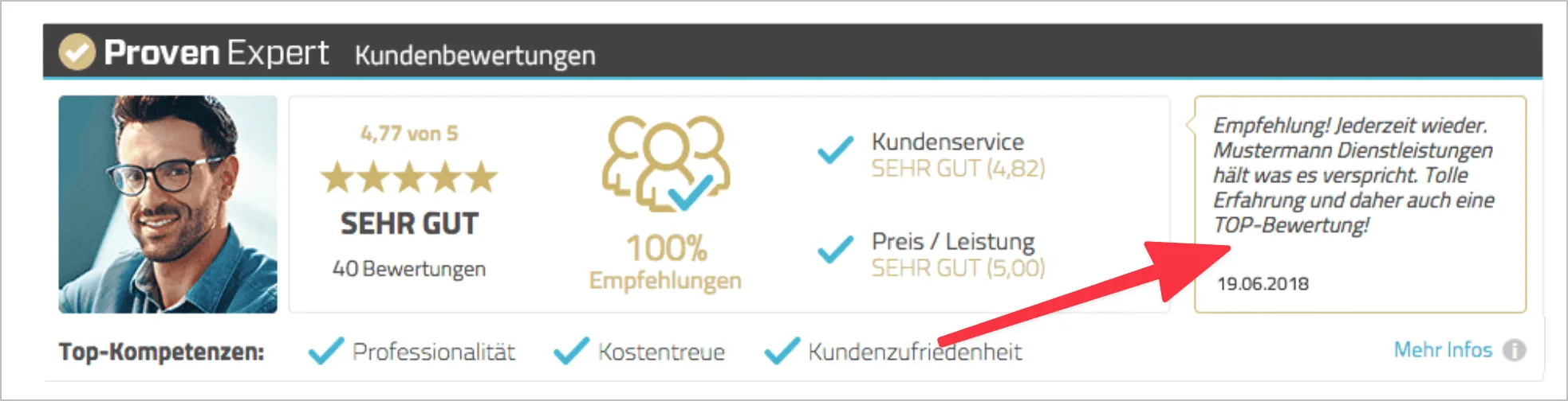 Kundenempfehlungen über ProvenExpert