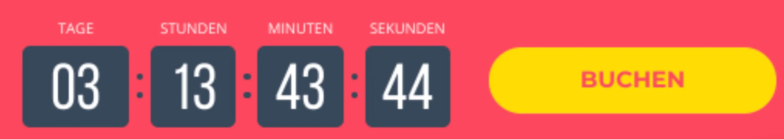 Beispiel Scarcity Methode mit Countdown