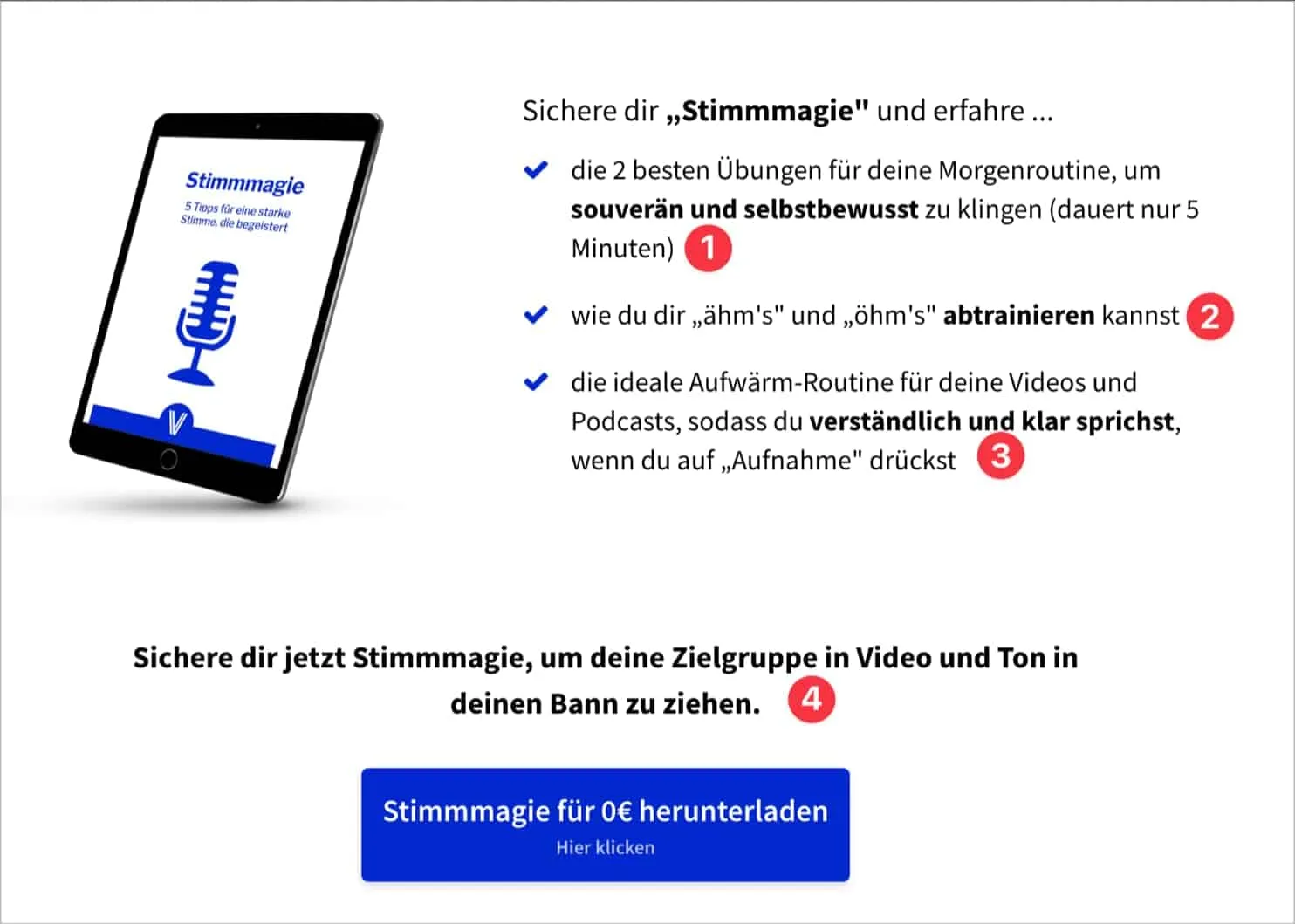 Der Nutzen deines Produktes sollte immer klar und deutlich ausformuliert sein.