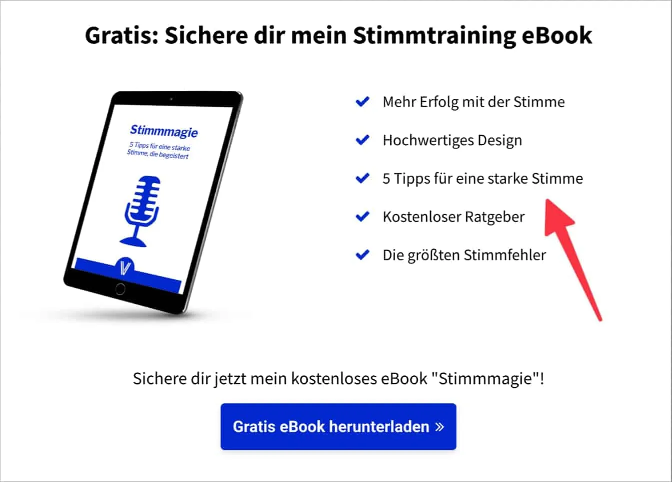 Merkmale deines Produktes auf der Landingpage klar und deutlich herausstellen.