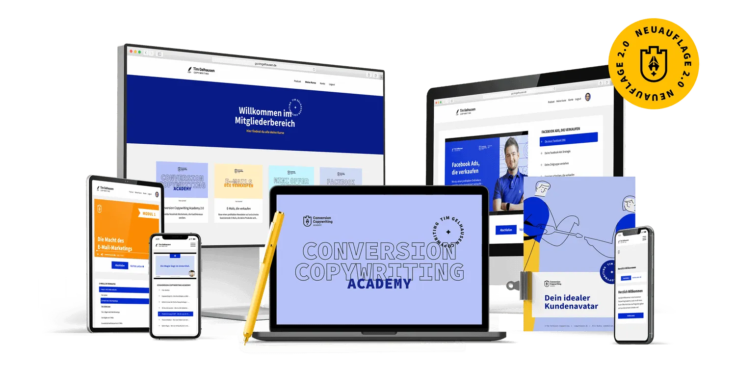Erstelle ein Mockup auf deiner Sales Page von deinem Produkt 