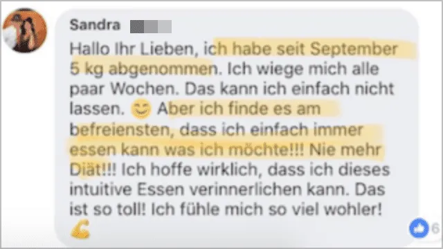 Binde Kundenstimmen auf deine Sales Page ein - zum Beispiel in Form eines Facebook-Kommentars