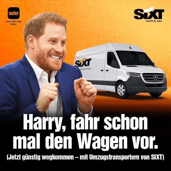 Werbeanzeige von sixt aus dem Jahr 2020.
