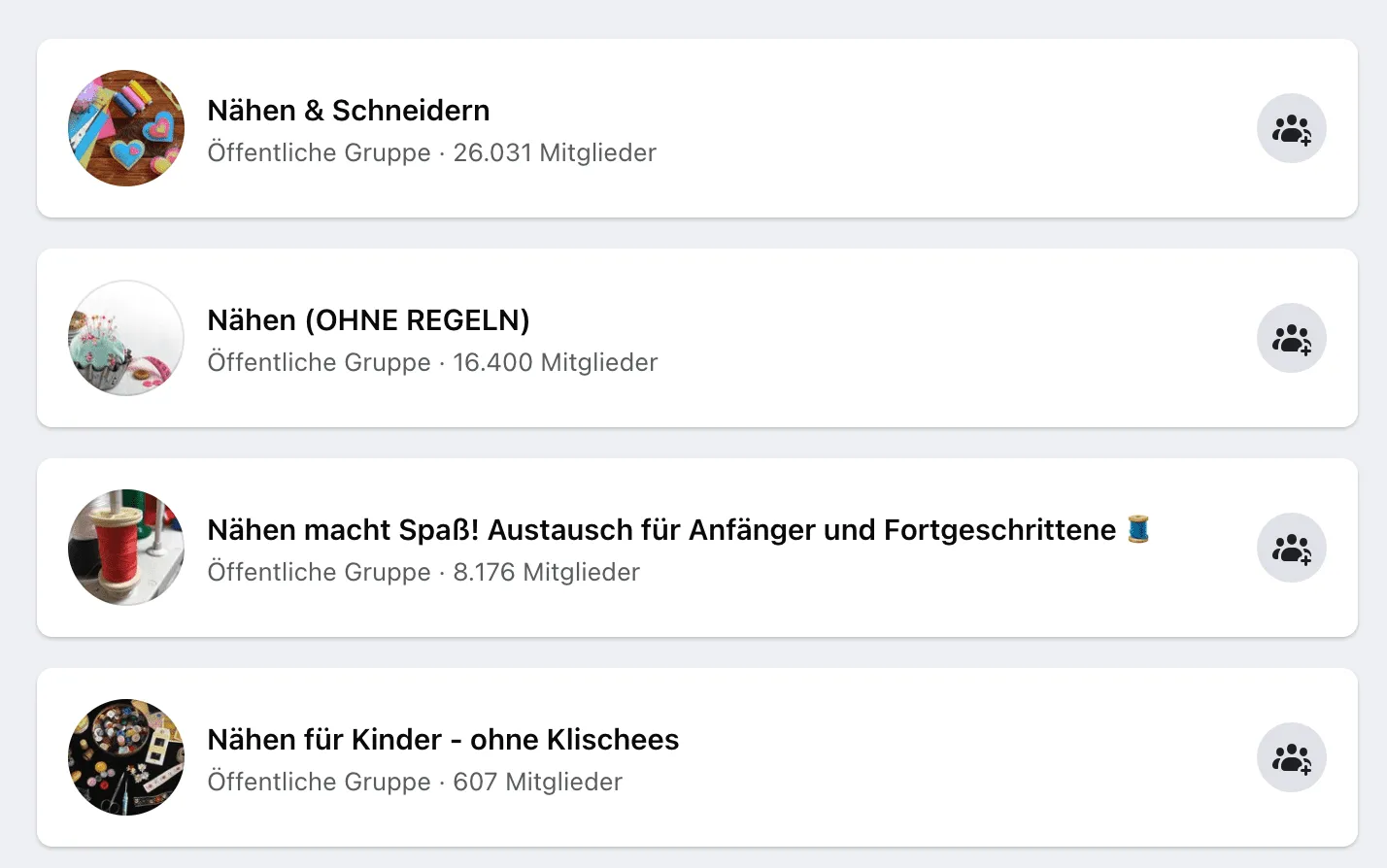 Kundernavatar erstellen: Beispiel Nähen Facebook Gruppen