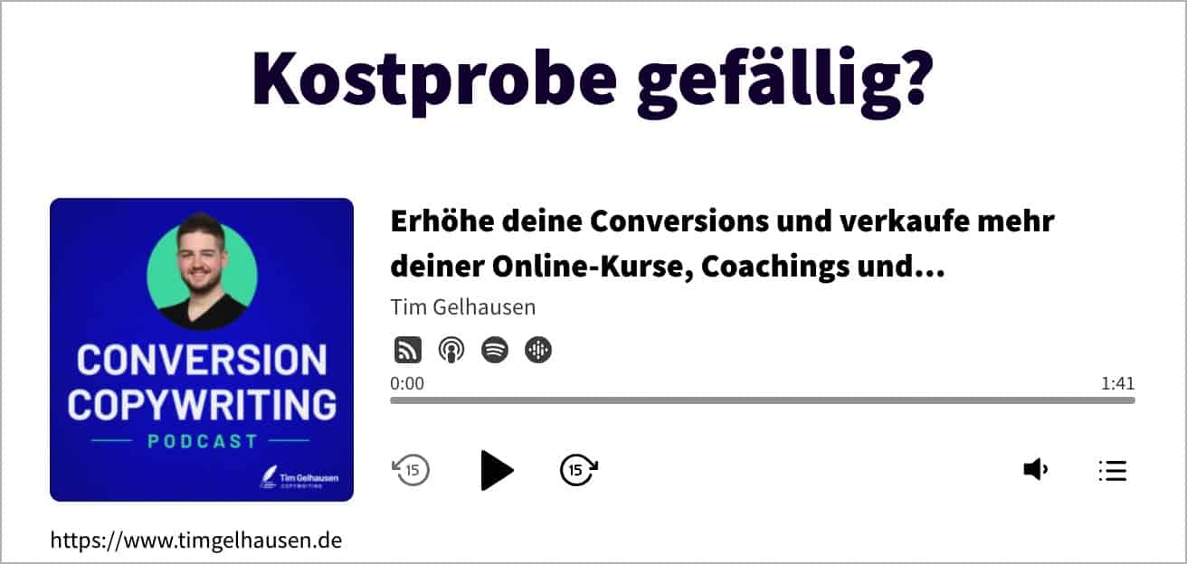Einbindung von Podcasts auf Landingpages