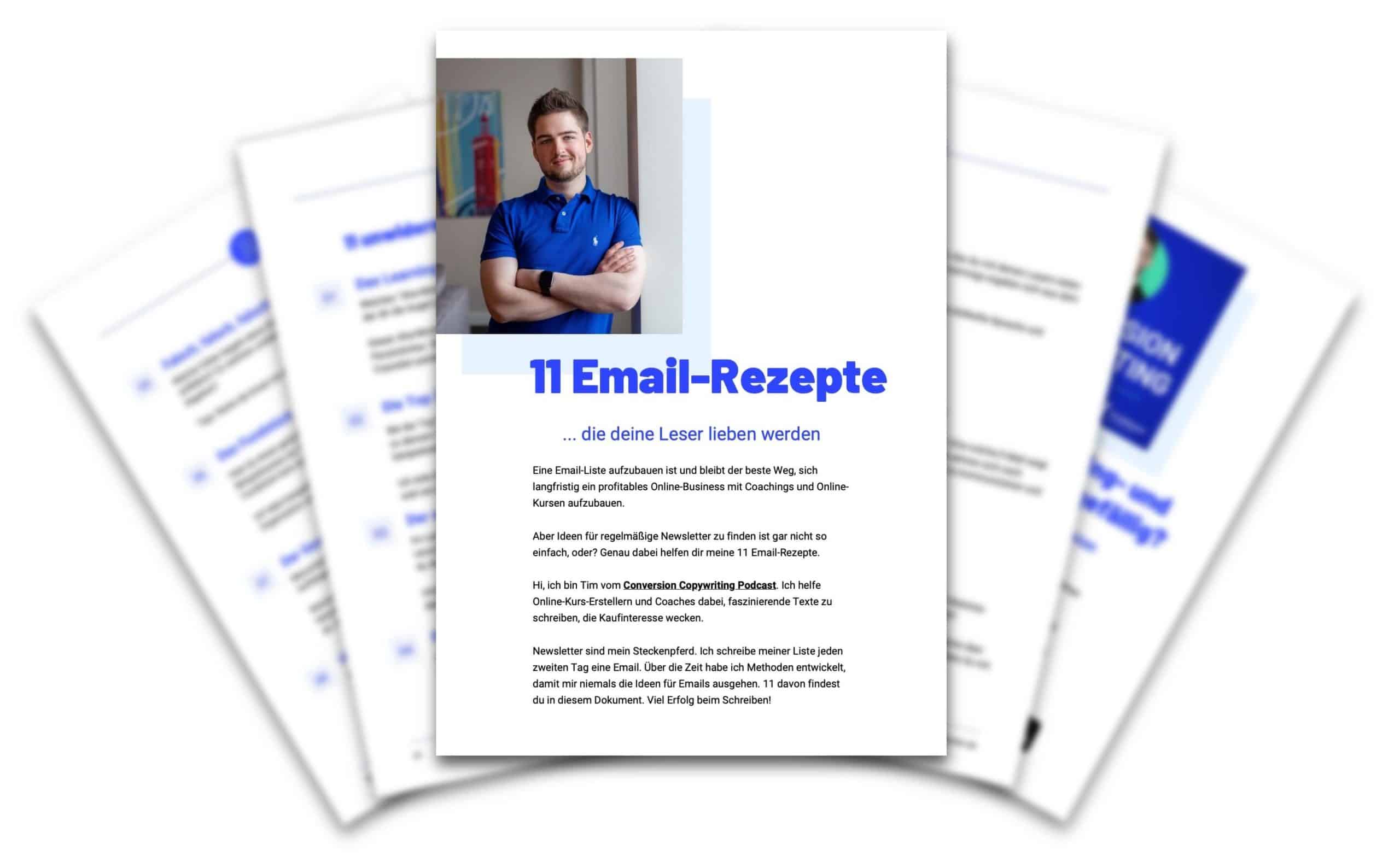 Tim Gelhausen Lead Magnet - "11 E-Mail-Vorlagen für Newsletter"