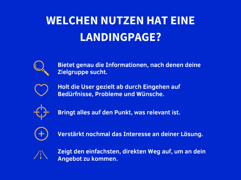 Welchen Nutzen hat eine Landinpage 