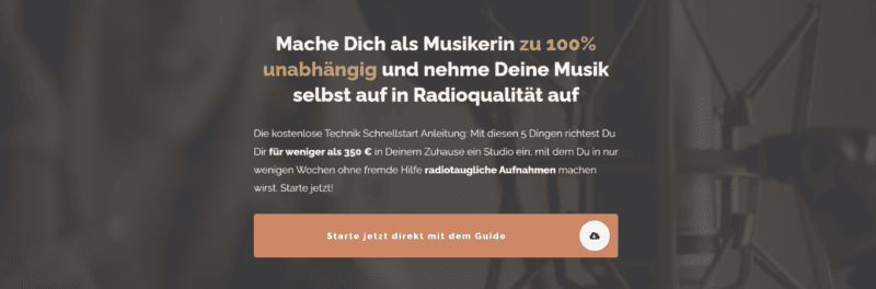 Lead Magnet Beispiel Tonstudio für Frauen